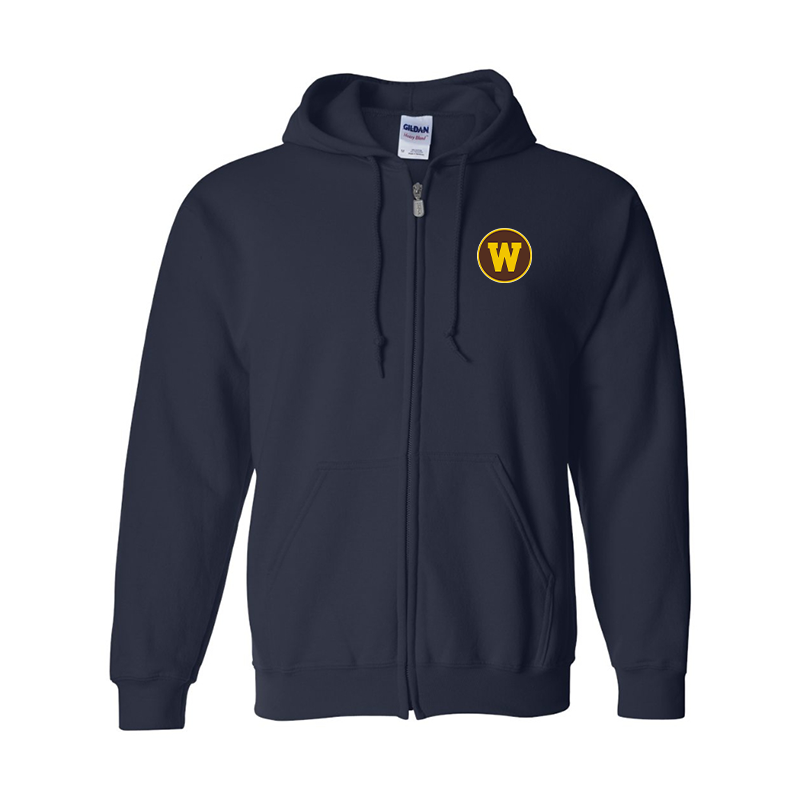 Men's  Western Michigan Broncos  Gildan  Heavy Blend Full Zip Hooded Sweatshirt